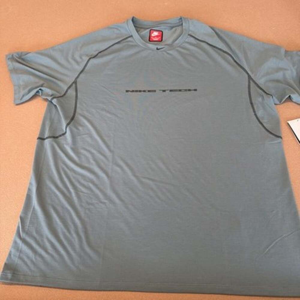 Nike Tech Men's 4XL Dri-FIT Short-Sleeve Top in a mineral slate IF8262-382 Slim